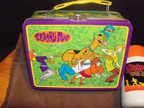 vintage metal scooby doo lunch box|scooby snacks cartoon box.